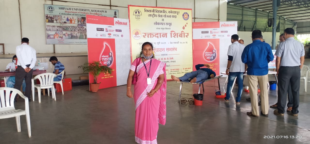 Attended blood donation camp at SUK 17th June 2021